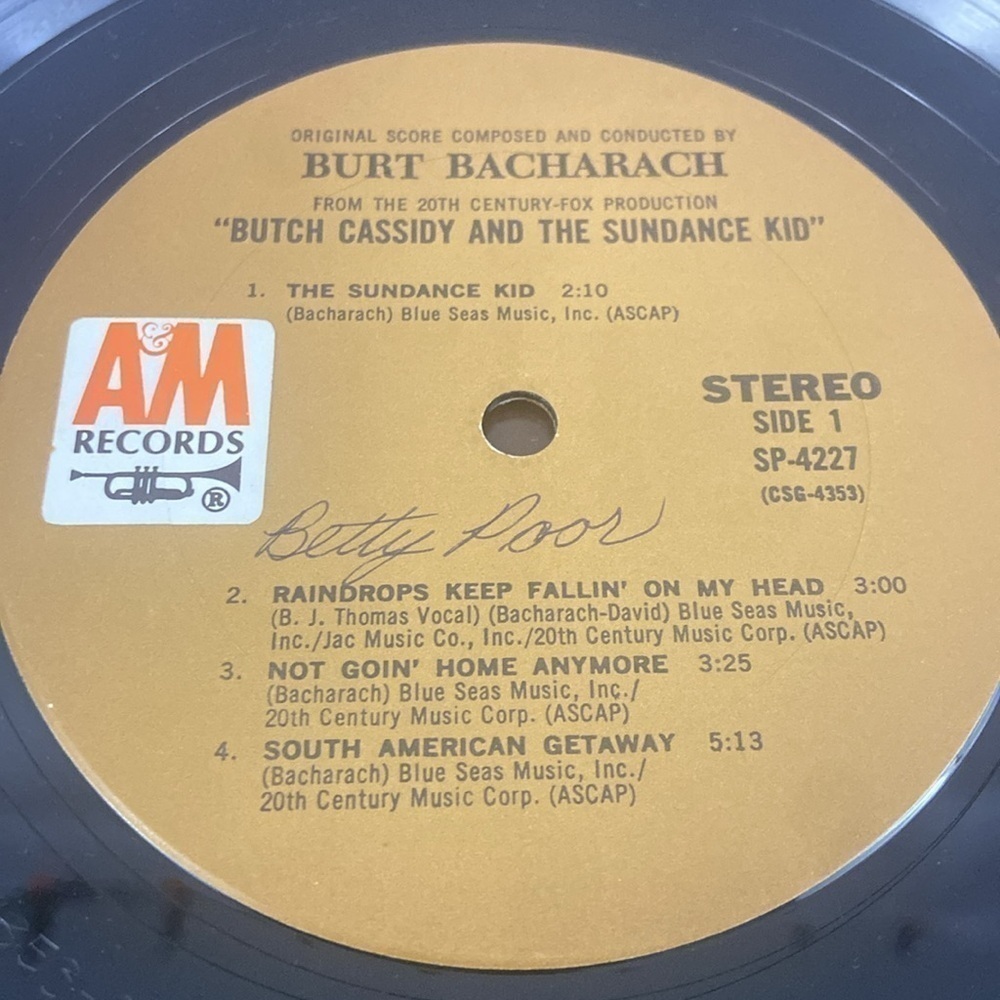 Burt Bacharach Original Score Butch Cassidy And The Sundance Kid Vinyl Record LP - Picture 9 of 15